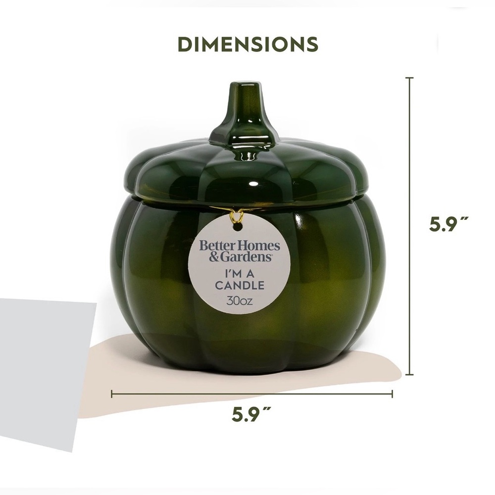 Better Homes and Gardens 3-Wick Pumpkin Jar Candle, Fresh Cut Frasier, 30 oz New - Picture 9 of 10